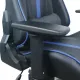 Игровое кресло  "GT Carbon GM-120", две подушки, экокожа, черное/синее, 531930. Фото товара с разных ракурсов.