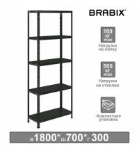 Стеллаж металлический  "ГРАФИТ MS KD-180/30/70-5", лофт, 1800х700х300 мм, 5 полок, 291267, S240BR123593