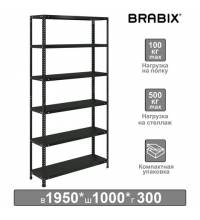 Стеллаж металлический  "ГРАФИТ MS KD-195/30-6", лофт, 1950х1000х300 мм, 6 полок, 291271, S240BR243693